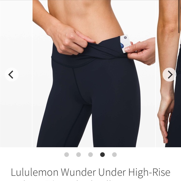 wunder under luxtreme brushed 25" size 2 true navy lululemon nwt - Picture 14 of 16